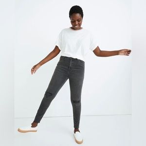 Madewell curvy high-rise skinny jeans in black sea
